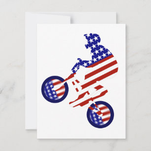 Invitación BMX de ciclismo patriótico estadounidense