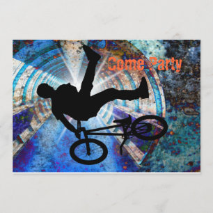 Invitación BMX en un túnel del Grunge