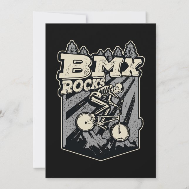 Invitación BMX Rocks Carreras BMX Bike Disstume de Halloween (Anverso)