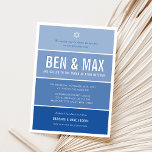 Invitación B'NAI MITZVAH moderno gradiente oscuro real azul r<br><div class="desc">por kat massard >>> kat@simplysweetPAPERIE.com <<< Ama el diseño,  pero me gustaría ver algunos cambios - otro esquema de color,  producto,  añadir una foto o adaptado para una ocasión diferente - no hay preocupaciones simplemente contáctame - ¡me alegro de ayudar! - - - - - - - - -</div>