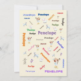 Invitación BO PEEP NURSERY RHYME Word Cloud Name College