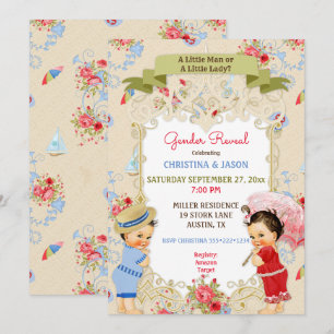 Invitación Boardwalk Victoriana Beach Verano Revelación de Gé