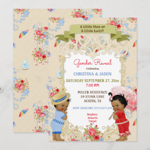 Invitación Boardwalk Victoriana Beach Verano Revelación de Gé