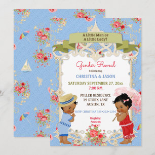 Invitación Boardwalk Victoriana Beach Verano Revelación de Gé