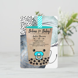 Invitación Bobas para el presupuesto inspirado en el té de bo