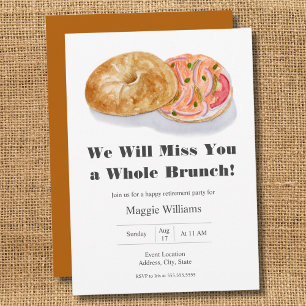 Invitación Bocadillos de salmón ahumado Brunch de jubilación 