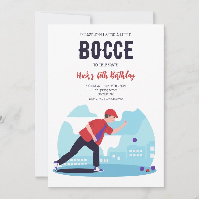 Invitación Bocce Ball 2 (Anverso)