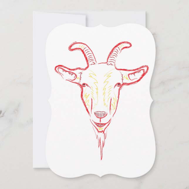 Invitación boceto de cabra (Anverso)