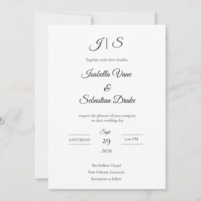 Invitación Boda  (Anverso)