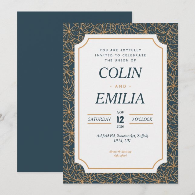 Invitación Boda (Anverso / Reverso)