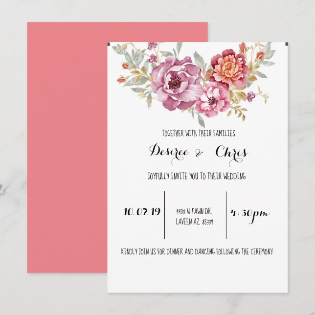 Invitación Boda (Anverso / Reverso)
