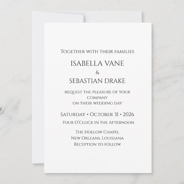 Invitación Boda  (Anverso)