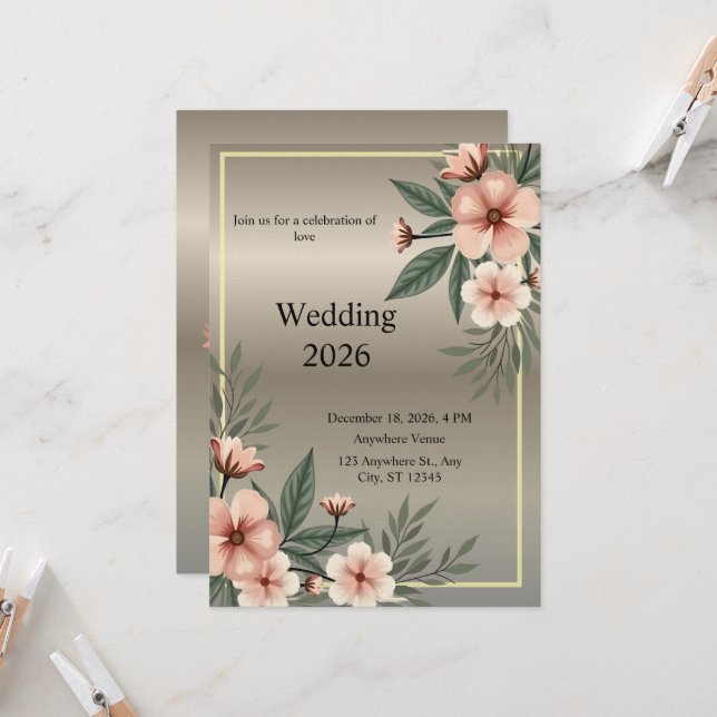 Invitación boda 2026 (Anverso/Reverso In Situ)
