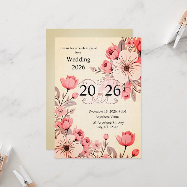 Invitación boda 2026 (Anverso/Reverso In Situ)
