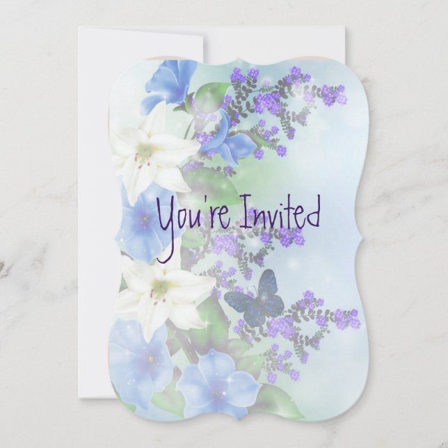 Invitación Boda 30 Aniversario Aster Jardín Flor (Anverso)
