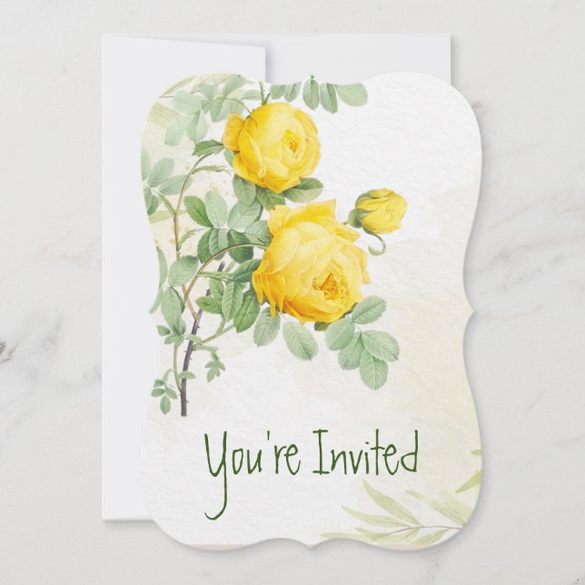 Invitación Boda 50 Aniversario de la Flor Jardín (Anverso)
