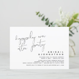 Invitación Boda a escondidas, fiesta de feliz para siempre