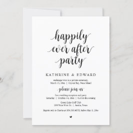 Invitación Boda a escondidas, Fiesta de feliz para siempre I