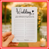 Boda A-Z Bridal Shower Games Fun Alphabet Game