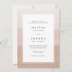 Invitación Boda abstracta con acuarela