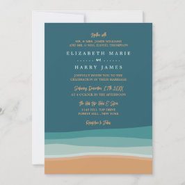 Invitación Boda abstracta de Ocean Beach