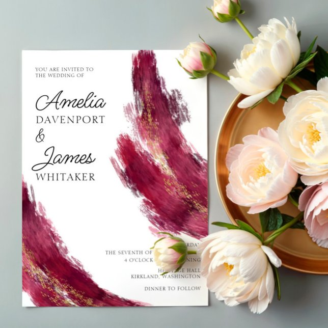 Invitación Boda abstracto de los tonos de las joyas modernas (Subido por el creador)