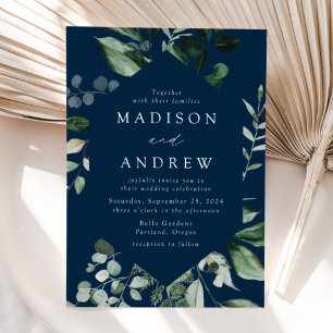 Invitación Boda Abundante Verde Marino
