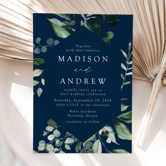 Invitación Boda Abundante Verde Marino (Subido por el creador)
