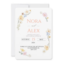 Boda acuarela de flores silvestres