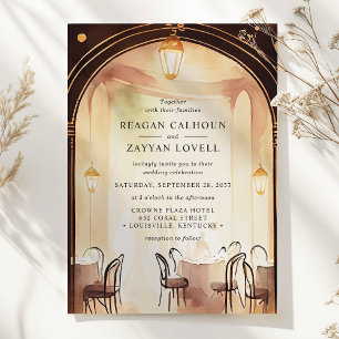 Invitación Boda acuarela de glamour de Gatsby de los años 20