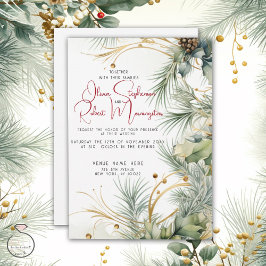 Invitación Boda | Acuarela de invierno Botánica
