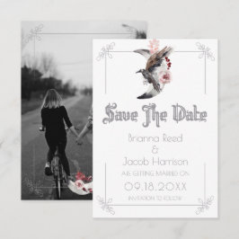 Invitación Boda acuarela de Luna y Cuervo Guardar la Fecha