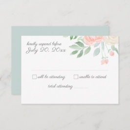 Invitación Boda acuarela floral RSVP