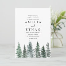 Boda acuarela Forest Wintre
