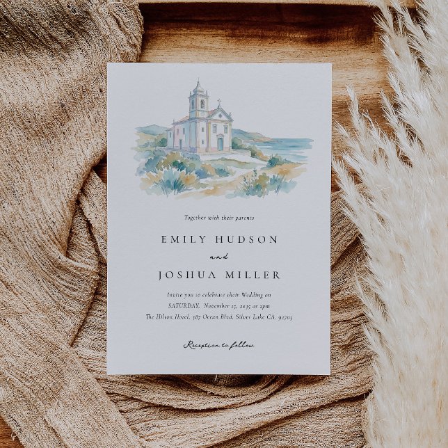 Invitación Boda acuarela Iglesia Católica (Subido por el creador)