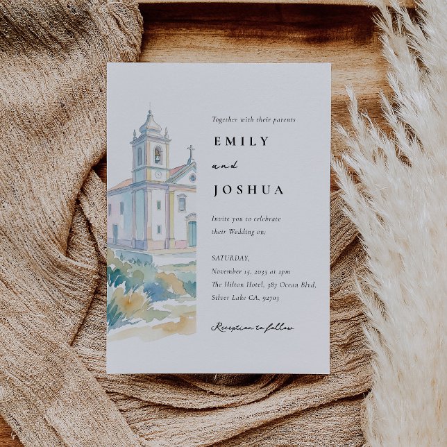 Invitación Boda acuarela Iglesia Católica (Subido por el creador)