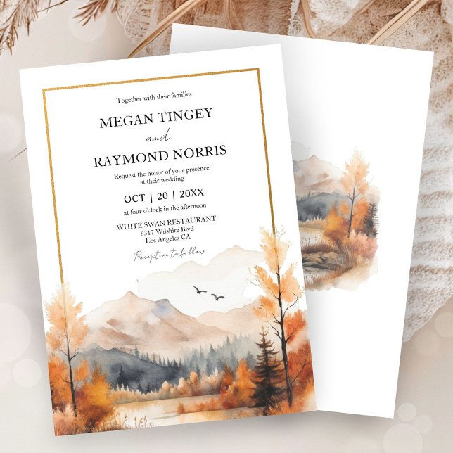 Invitación Boda Acuarela Montaña  (Subido por el creador)