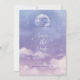 Invitación Boda acuarela Romana Moonlight Guardar fecha