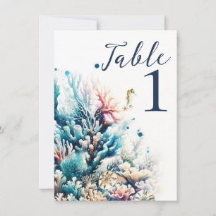 Invitación Boda Acuarela Splash Oceánico Coral