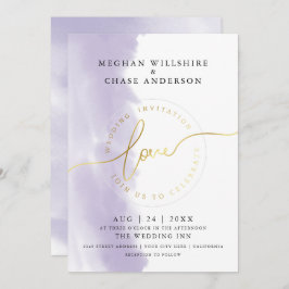 Invitación BODA | Acuarela Violeta Lilac