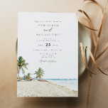 Invitación Boda acuática de CANCUN México<br><div class="desc">Esta invitación a la boda incluye una pintura acuarela de la playa de Cancún,  México. Edite fácilmente *most* frases para satisfacer las necesidades de tu evento. Cambie el color de fondo y agregue su propia foto al reverso si lo desea.</div>