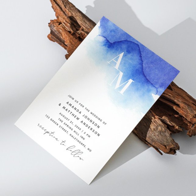 Invitación Boda acuático azul acuático detalles del código QR (Subido por el creador)