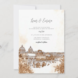 Invitación Boda acuático de Roma Italia