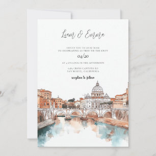 Invitación Boda acuático de Roma Italia
