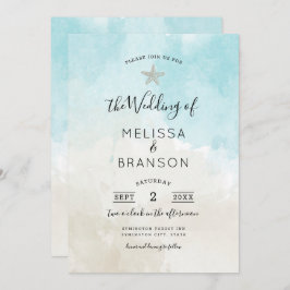 Invitación Boda acuático de Starfish Beach
