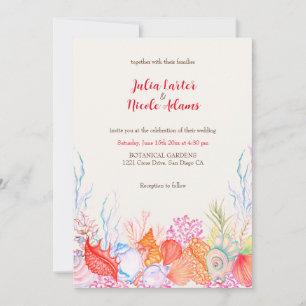 Invitación Boda acuático Nautical Marine Beach Life