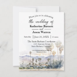 Invitación Boda acuático Santa Barbara Beach