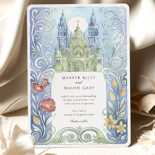 Invitación Boda acuático Santiago de Compostela España