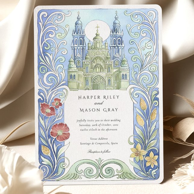 Invitación Boda acuático Santiago de Compostela España (Subido por el creador)
