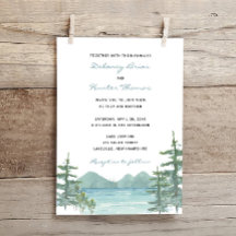 Boda acuático sobre el tema de los lagos de montañ